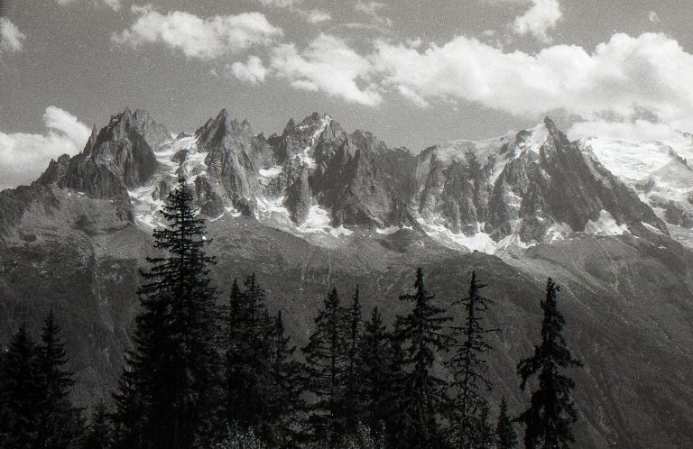 photo argentique montagnes chamonix